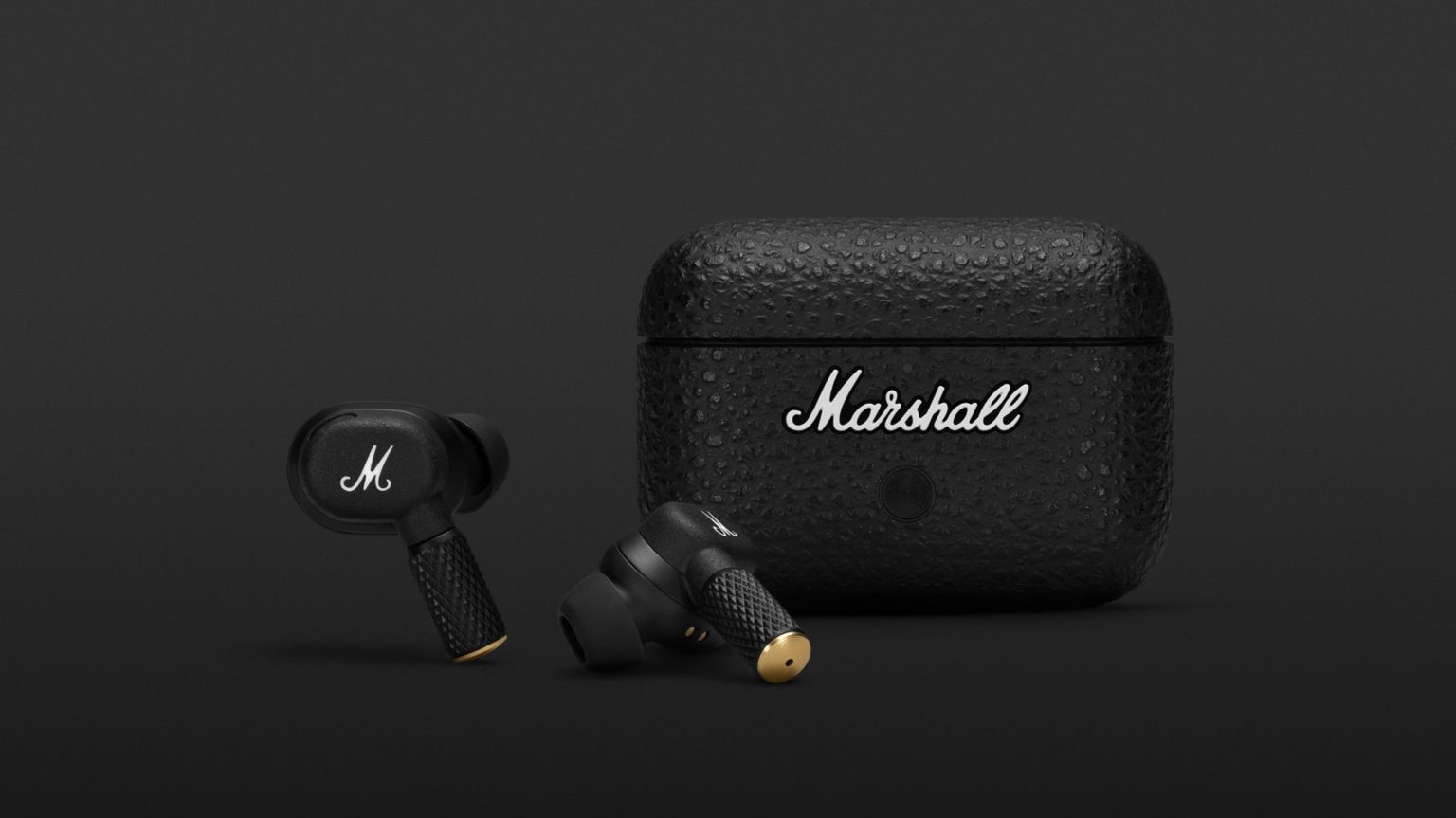 Marshall Motif II ANC earbuds and compact charging case