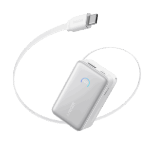 Anker Nano Power Bank 10K 45W White with retractable USB-C cable