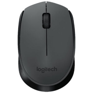 Logitech M170 grey wireless mouse, top view
