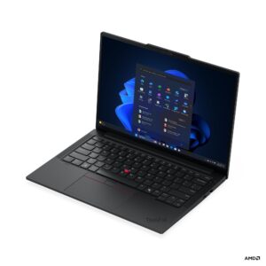 Lenovo ThinkPad E14 Gen 7 AMD 14-inch business laptop open front view, model 21T00041UE