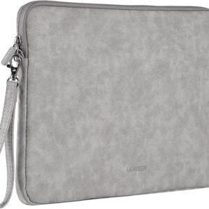 Grey UGREEN LP187 laptop sleeve with zipper and wrist strap