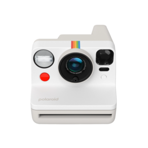 Polaroid Now Generation 3 Pebble White instant camera, front view