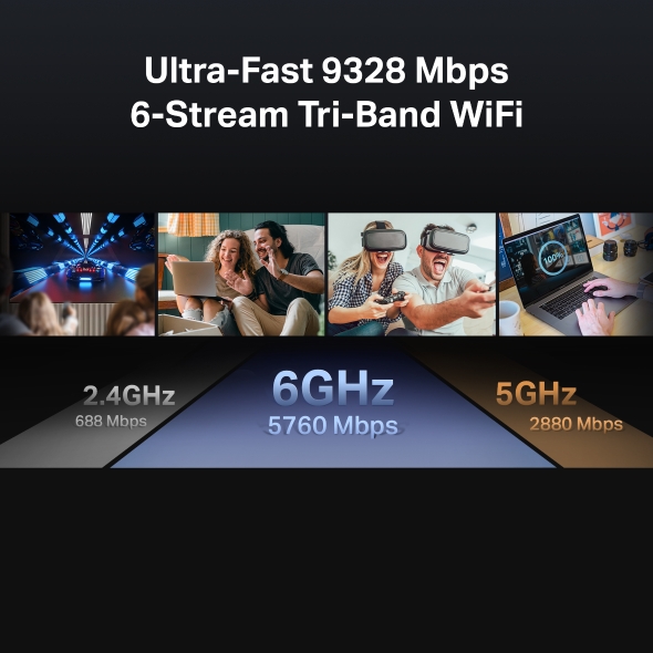 TP-Link Archer BE550 BE9300 Tri-Band WiFi 7 Router - detail view 6