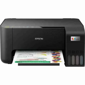Epson EcoTank L3250 black ink tank printer printing a colour page