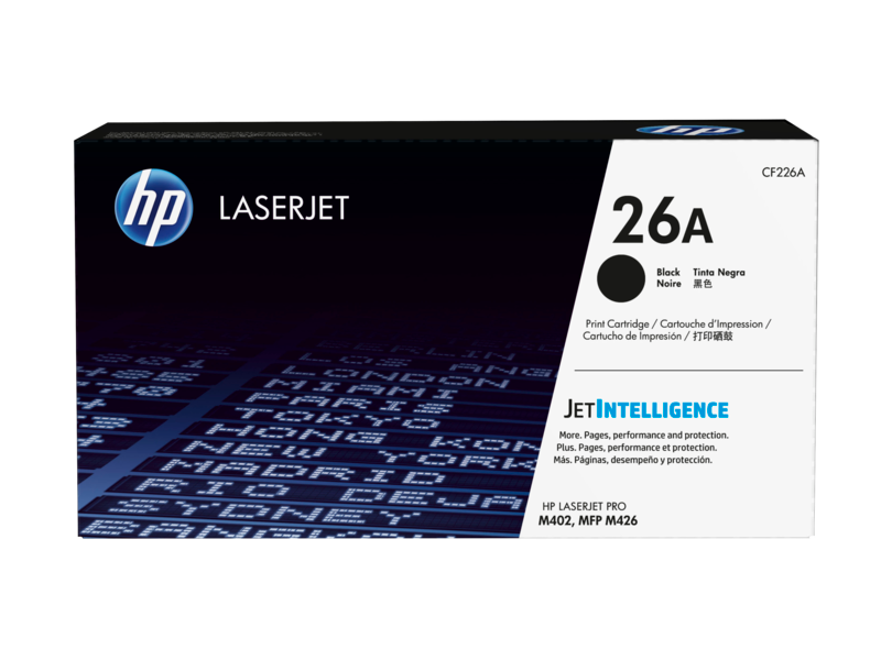 HP 26A Black Toner Cartridge CF226A, retail packaging