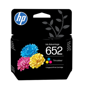 HP 652 Tri-colour Ink Cartridge F6V24AE, retail packaging