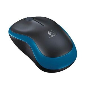 Logitech M185 Wireless Mouse - Blue - blue mouse angled view