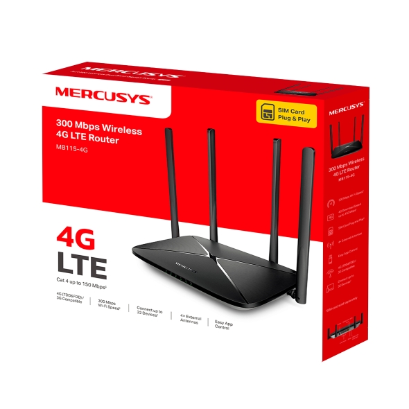 Mercusys MB115-4G 300Mbps Wireless N 4G LTE Router - detail view 11