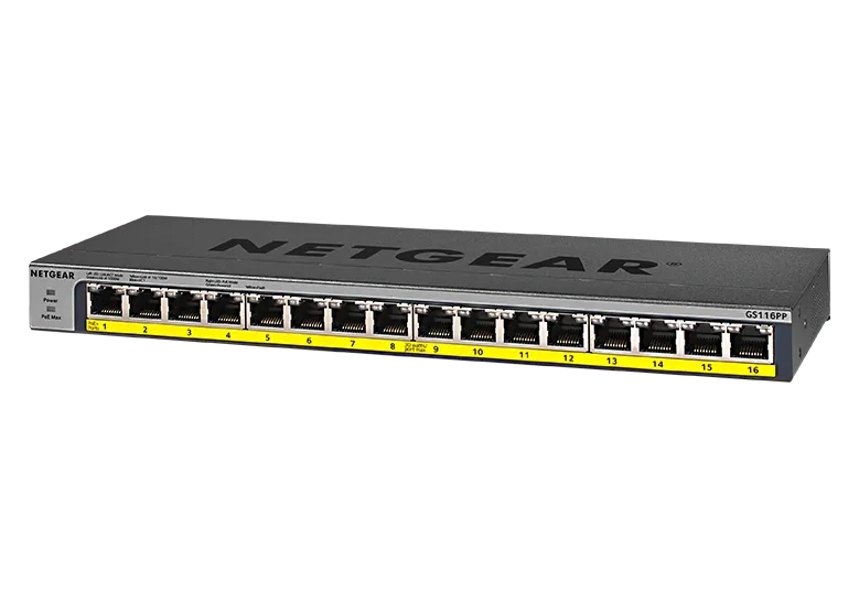 NETGEAR GS116PP 16-Port POE/POE+GIGABIT UNMANAGED Switch product view