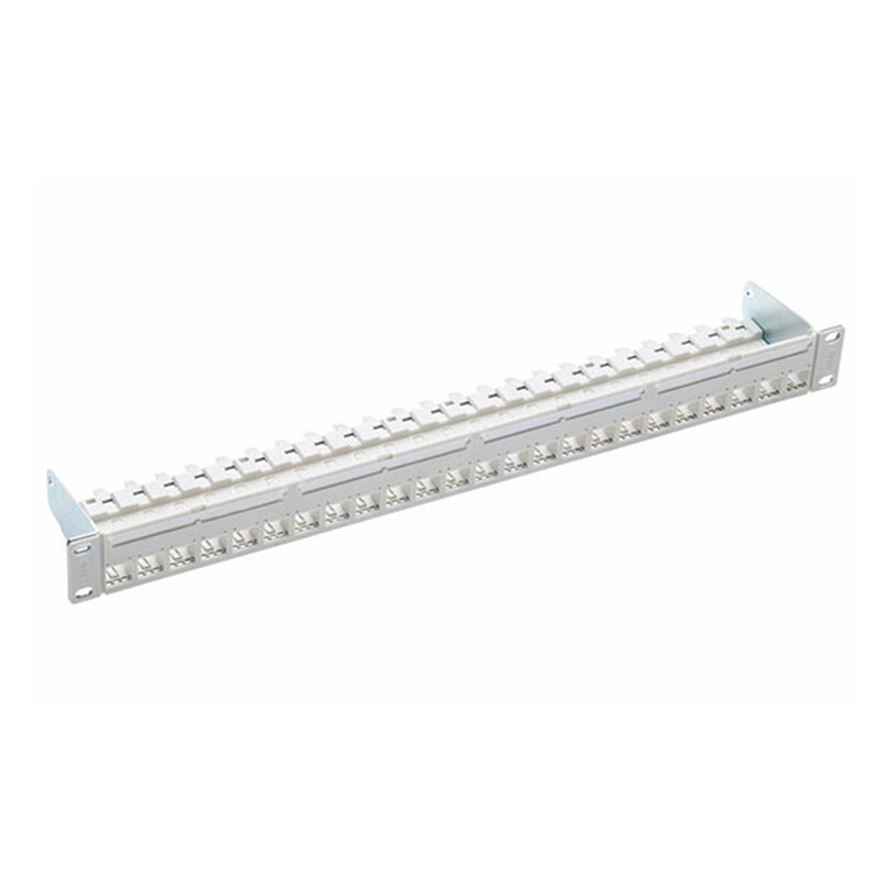 R&M R813486 19-inch 1U Cat6A 24-Port Empty Patch Panel Grey - product overview