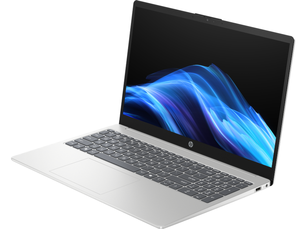 HP 15-fd1163nia open angled view showing keyboard and screen