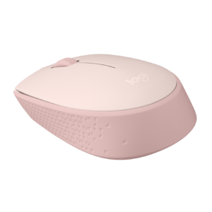 Logitech M171 rose mouse - angled view