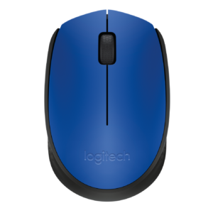 Logitech M171 blue mouse - top view