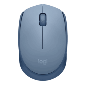 Logitech M171 blue grey mouse - top view